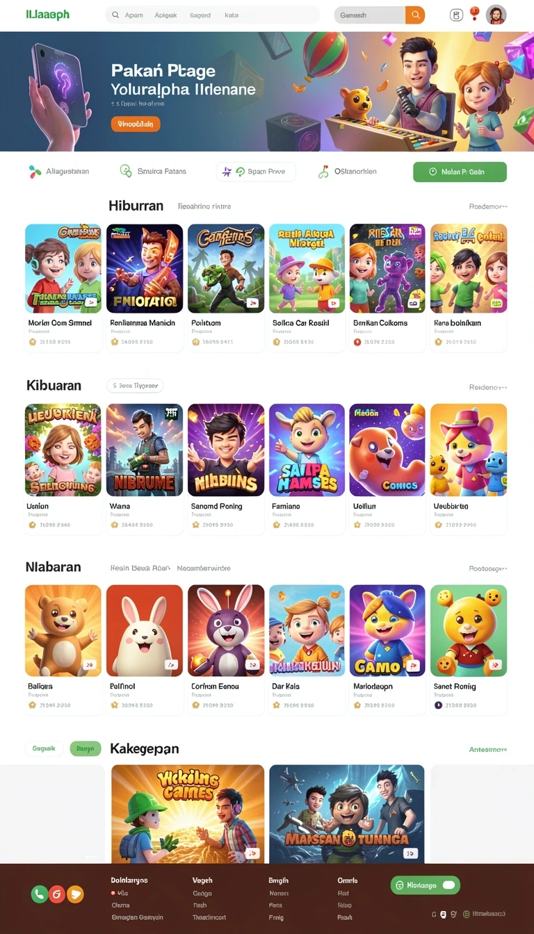 Beragam pilihan permainan menarik dalam aplikasi Download nusagg APK untuk Android.